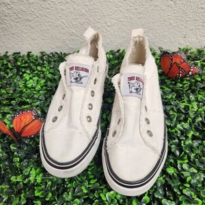 True Religion Korey Slip On Laceless Canvas Sneakers FT20217A Women Size 7.5